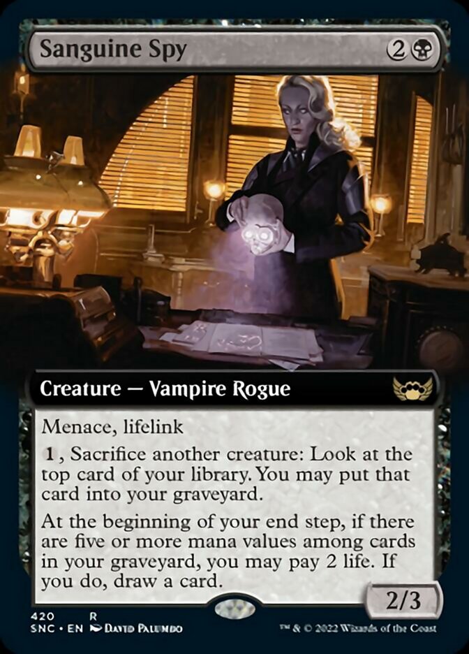 Sanguine Spy (Extended Art) [Streets of New Capenna] - Evolution TCG