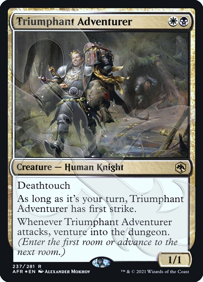 Triumphant Adventurer (Ampersand Promo) [Dungeons & Dragons: Adventures in the Forgotten Realms Promos] - Evolution TCG