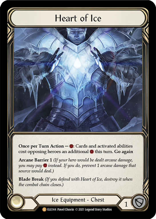 Heart of Ice [ELE144] (Tales of Aria)  1st Edition Cold Foil - Evolution TCG