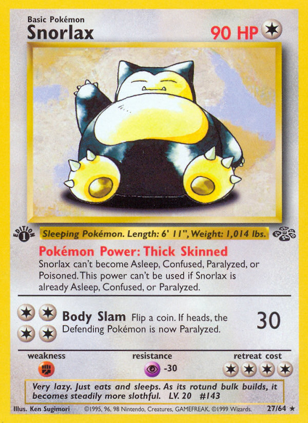 Snorlax (27/64) [Jungle 1st Edition] - Evolution TCG