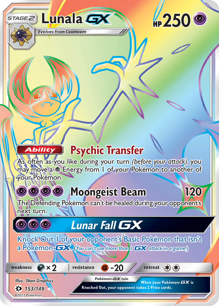 Lunala GX (153/149) [Sun & Moon: Base Set] - Evolution TCG