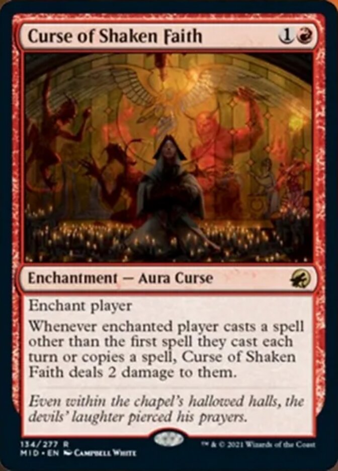 Curse of Shaken Faith [Innistrad: Midnight Hunt] - Evolution TCG