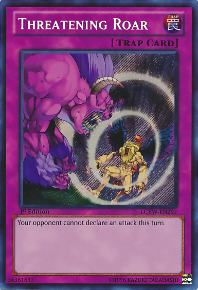 Threatening Roar [LCYW-EN297] Secret Rare - Evolution TCG