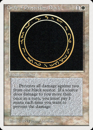 Circle of Protection: Black [Summer Magic / Edgar] - Evolution TCG