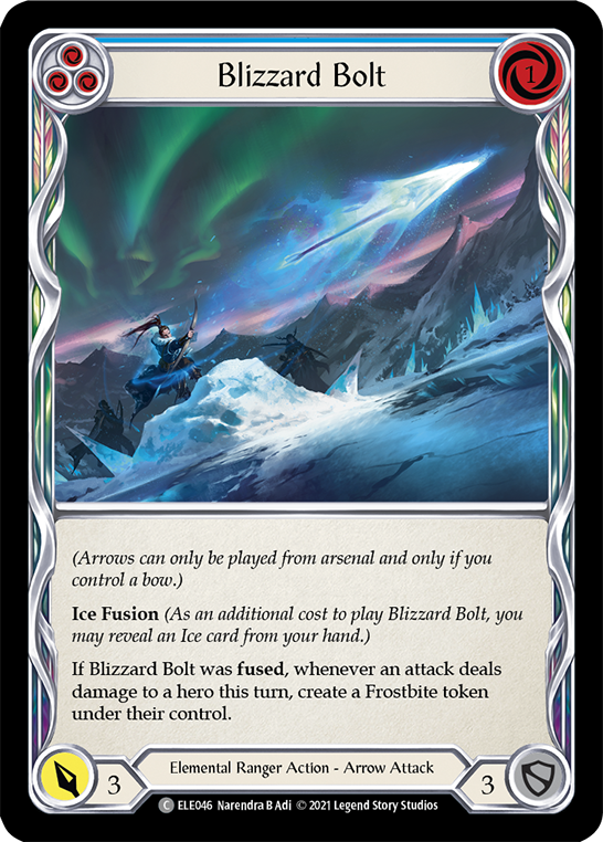 Blizzard Bolt (Blue) [ELE046] (Tales of Aria)  1st Edition Normal - Evolution TCG