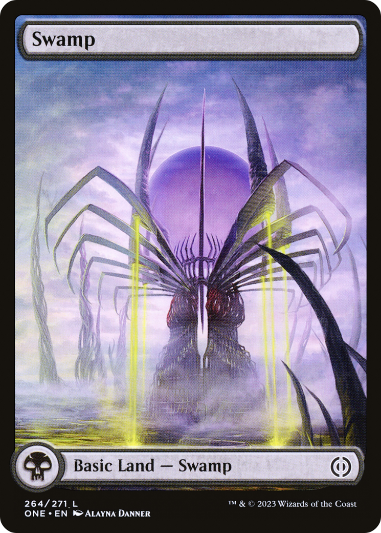 Swamp (264) (Full-Art) [Phyrexia: All Will Be One] - Evolution TCG