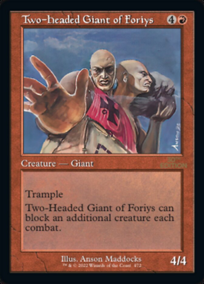 Two-Headed Giant of Foriys (Retro) [30th Anniversary Edition] - Evolution TCG