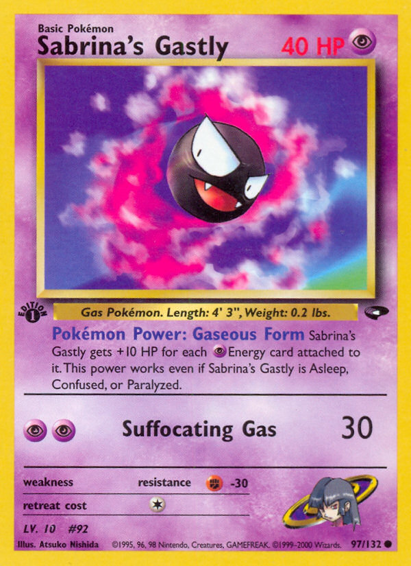 Sabrina's Gastly (97/132) [Gym Challenge 1st Edition] - Evolution TCG