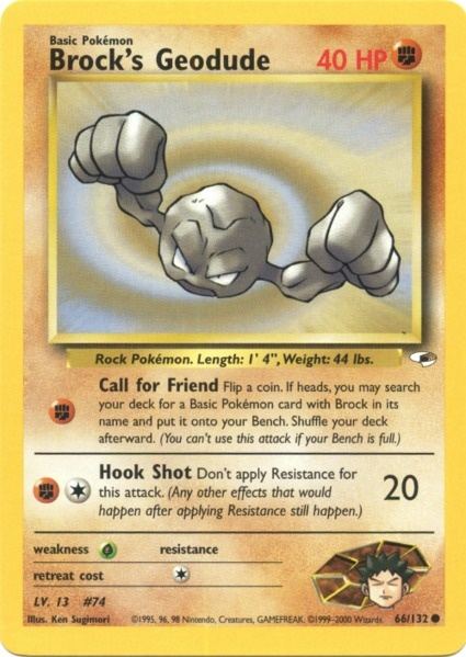 Brock's Geodude (66/132) [Gym Heroes Unlimited] - Evolution TCG