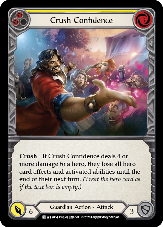Crush Confidence (Yellow) [U-WTR064] (Welcome to Rathe Unlimited)  Unlimited Normal - Evolution TCG