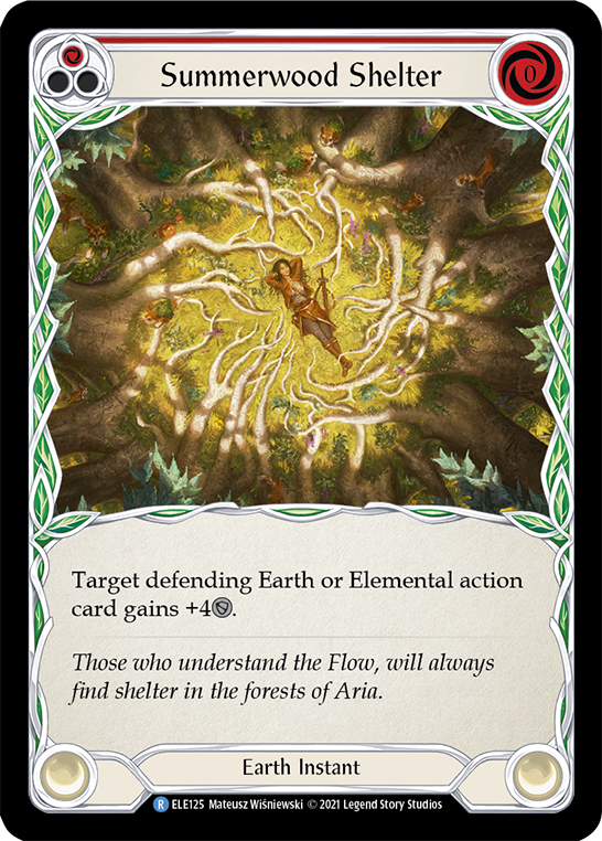 Summerwood Shelter (Red) [ELE125] (Tales of Aria)  1st Edition Normal - Evolution TCG