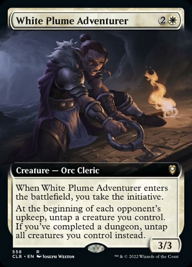White Plume Adventurer (Extended Art) [Commander Legends: Battle for Baldur's Gate] - Evolution TCG