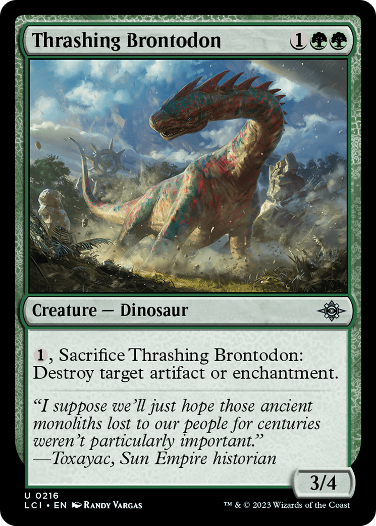 Thrashing Brontodon [The Lost Caverns of Ixalan] - Evolution TCG