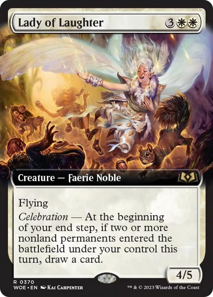 Lady of Laughter (Extended Art) [Wilds of Eldraine] - Evolution TCG