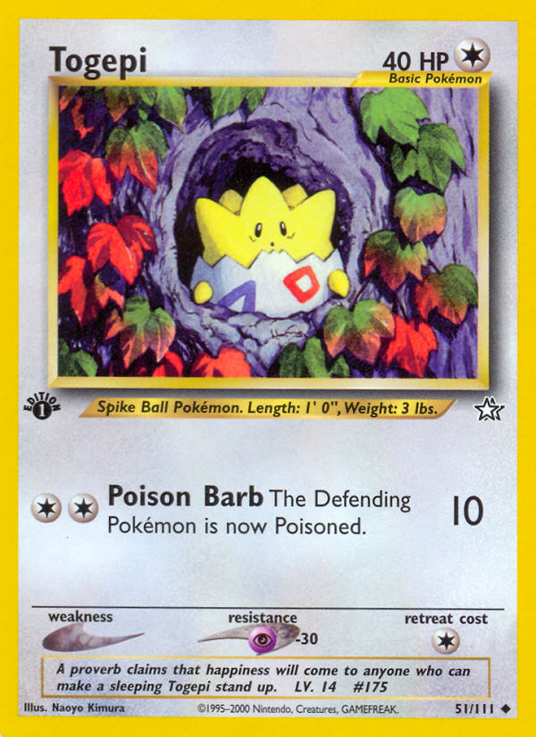 Togepi (51/111) [Neo Genesis 1st Edition] - Evolution TCG