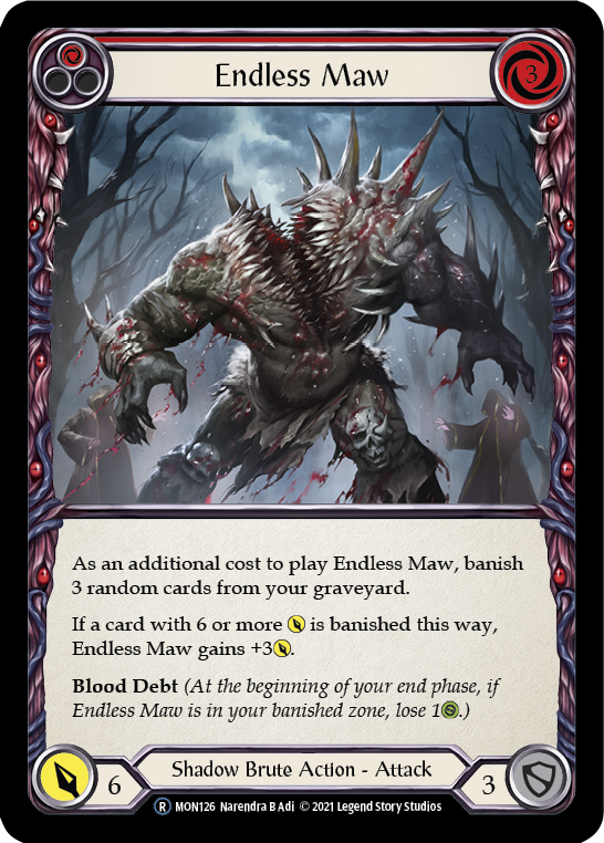 Endless Maw (Red) [U-MON126] (Monarch Unlimited)  Unlimited Normal - Evolution TCG