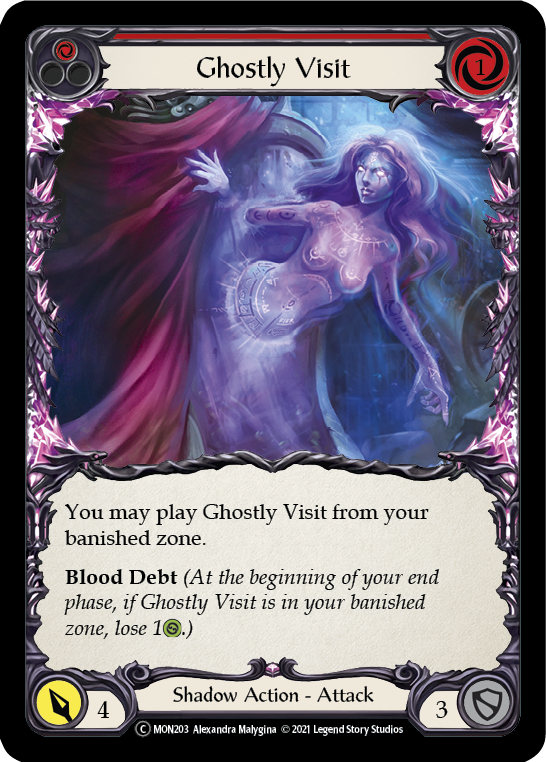 Ghostly Visit (Red) [U-MON203] (Monarch Unlimited)  Unlimited Normal - Evolution TCG