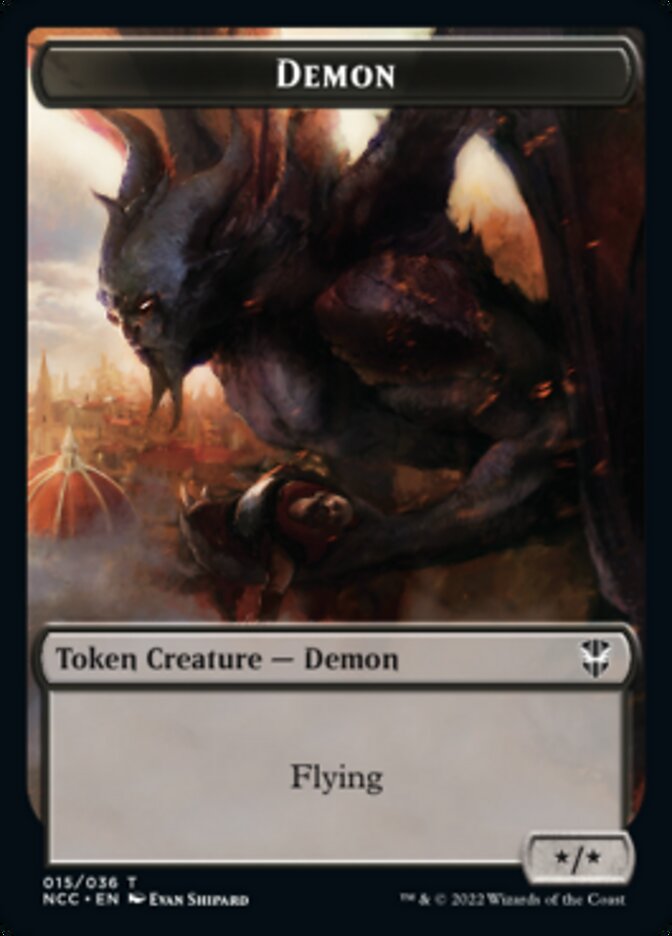Demon // Copy Double-sided Token [Streets of New Capenna Commander Tokens] - Evolution TCG