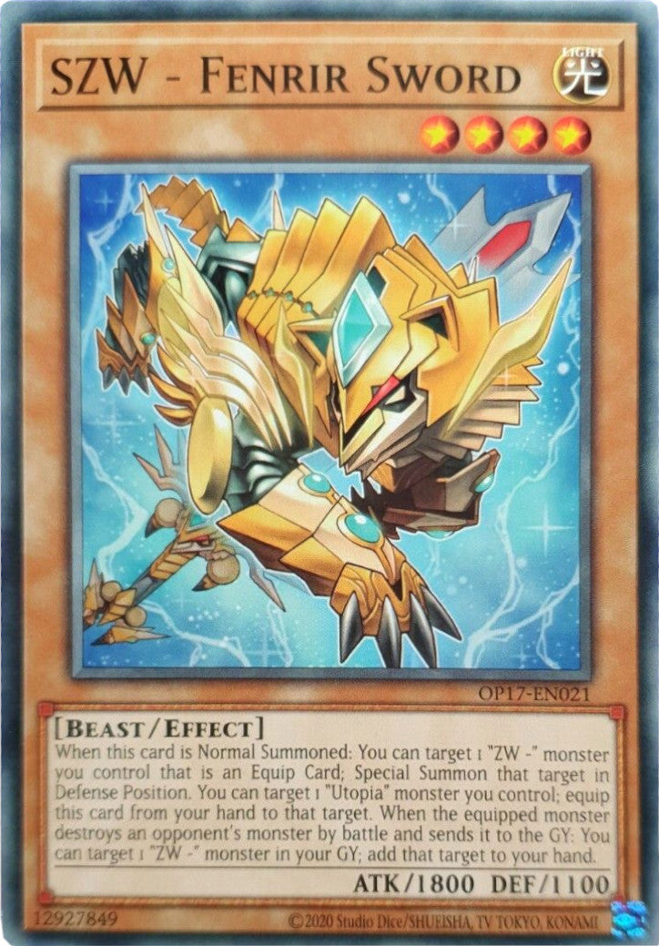 SZW - Fenrir Sword [OP17-EN021] Common - Evolution TCG