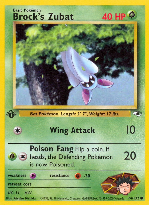 Brock's Zubat (74/132) [Gym Heroes 1st Edition] - Evolution TCG