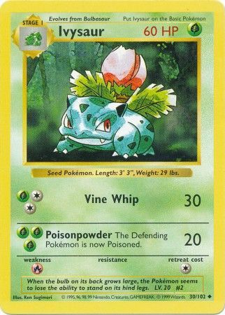 Ivysaur (30/102) [Base Set Shadowless Unlimited] - Evolution TCG