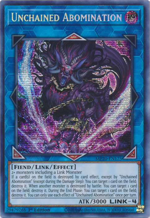 Unchained Abomination [MP20-EN175] Prismatic Secret Rare - Evolution TCG