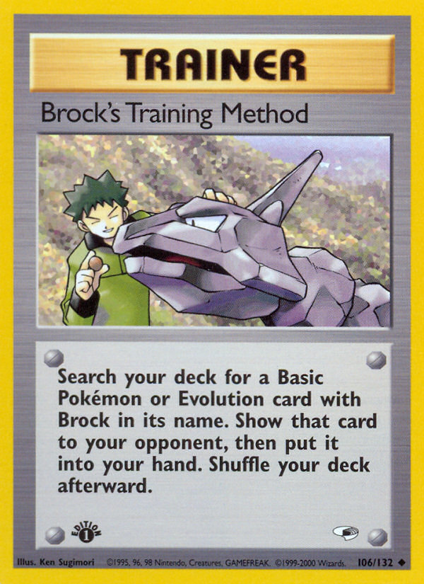 Brock's Training Method (106/132) [Gym Heroes 1st Edition] - Evolution TCG