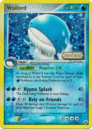Wailord (14/92) (Stamped) [EX: Legend Maker] - Evolution TCG