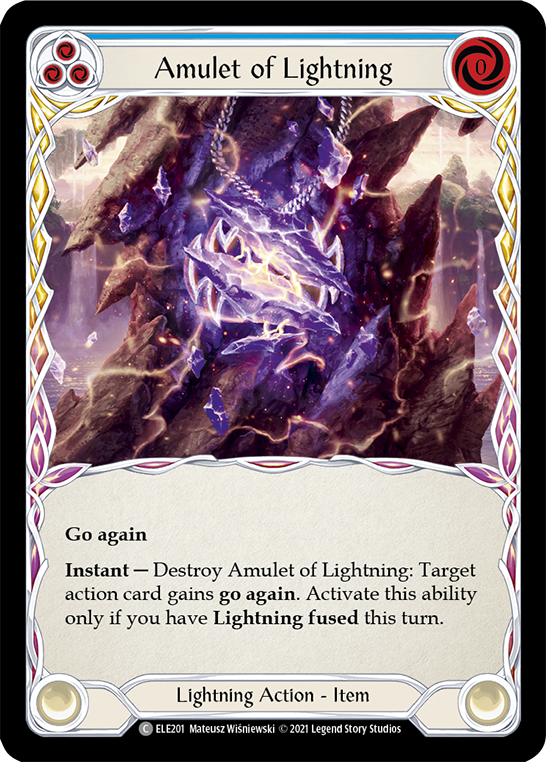 Amulet of Lightning [ELE201] (Tales of Aria)  1st Edition Rainbow Foil - Evolution TCG