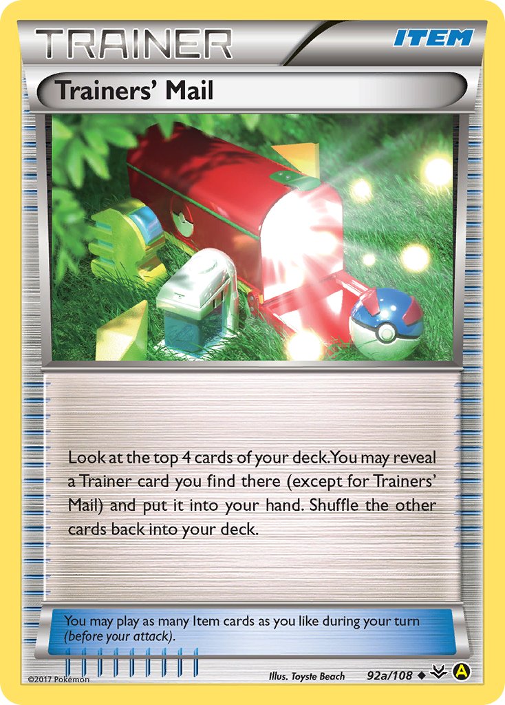Trainers Mail (92a/108) [Alternate Art Promos] - Evolution TCG