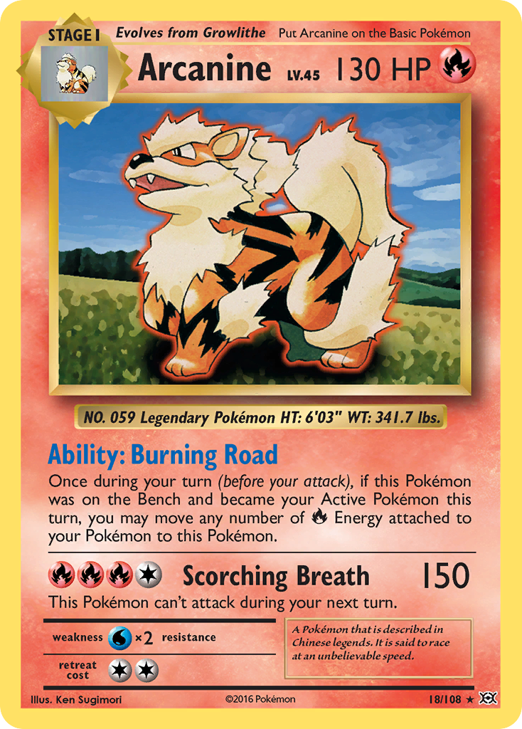 Arcanine (18/108) [XY: Evolutions] - Evolution TCG