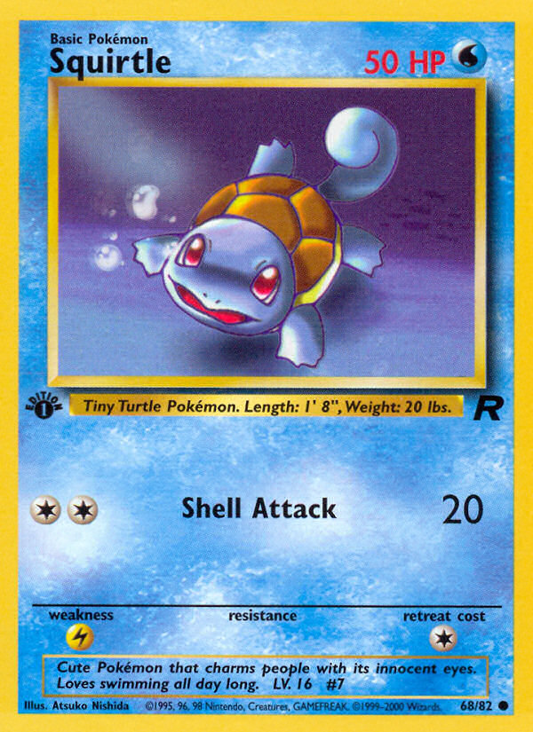 Squirtle (68/82) [Team Rocket 1st Edition] - Evolution TCG