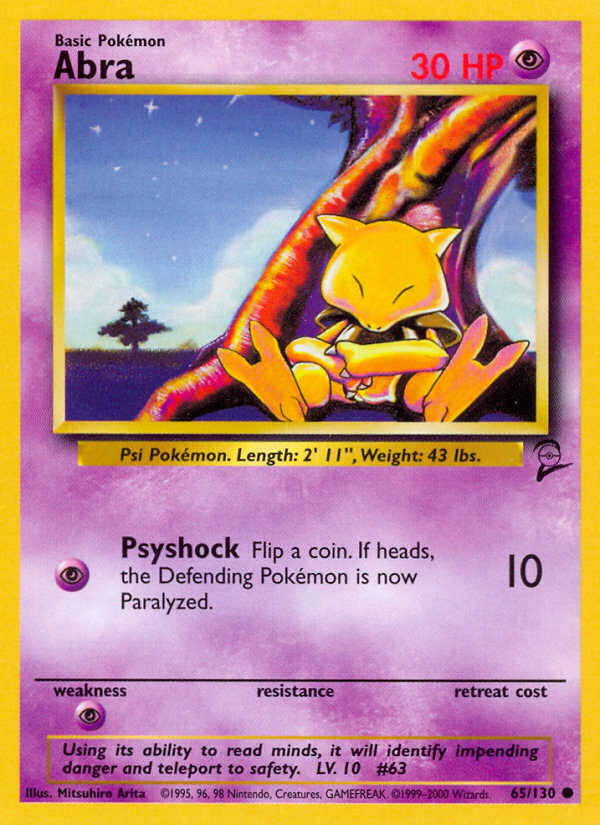 Abra (65/130) [Base Set 2] - Evolution TCG