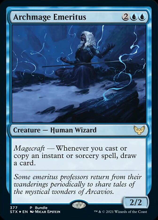 Archmage Emeritus (Bundle) [Strixhaven: School of Mages Promos] - Evolution TCG