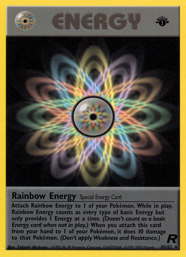 Rainbow Energy (80/82) [Team Rocket 1st Edition] - Evolution TCG