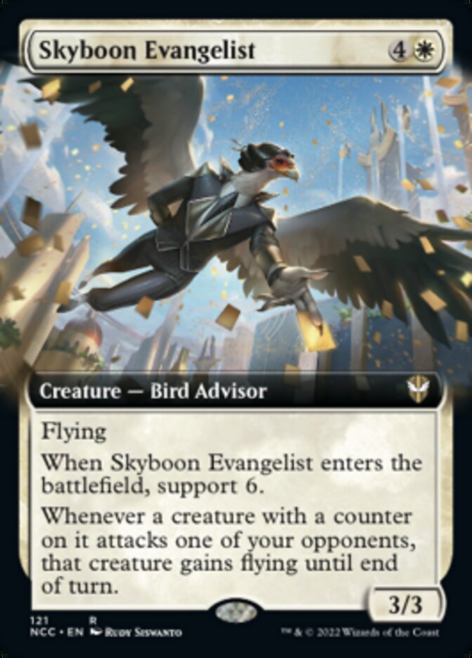 Skyboon Evangelist (Extended Art) [Streets of New Capenna Commander] - Evolution TCG