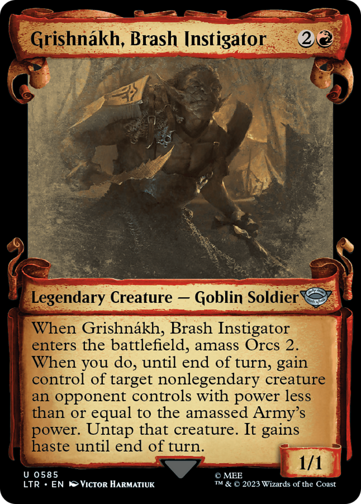 Grishnakh, Brash Instigator [The Lord of the Rings: Tales of Middle-Earth Showcase Scrolls] - Evolution TCG