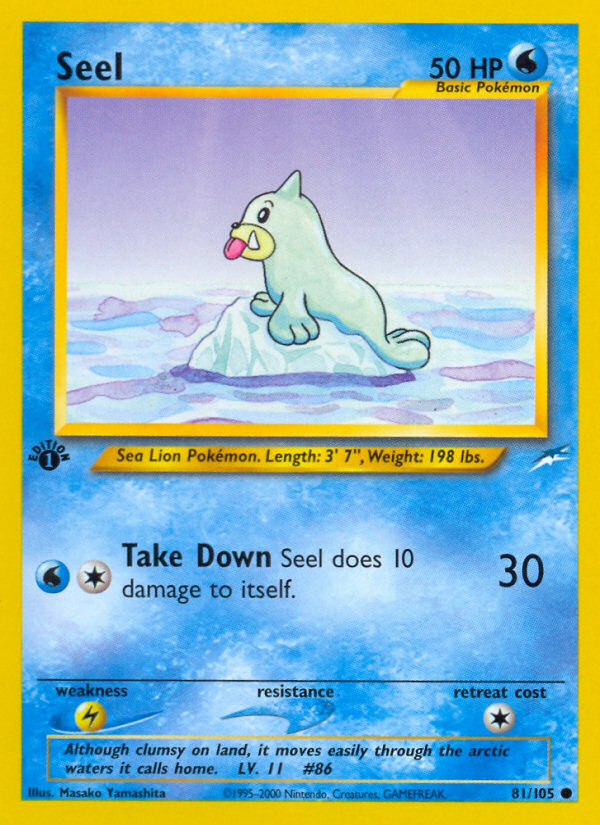 Seel (81/105) [Neo Destiny 1st Edition] - Evolution TCG
