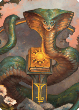 Guardian Naga Art Card (Gold-Stamped Signature) [Commander Legends: Battle for Baldur's Gate Art Series] - Evolution TCG