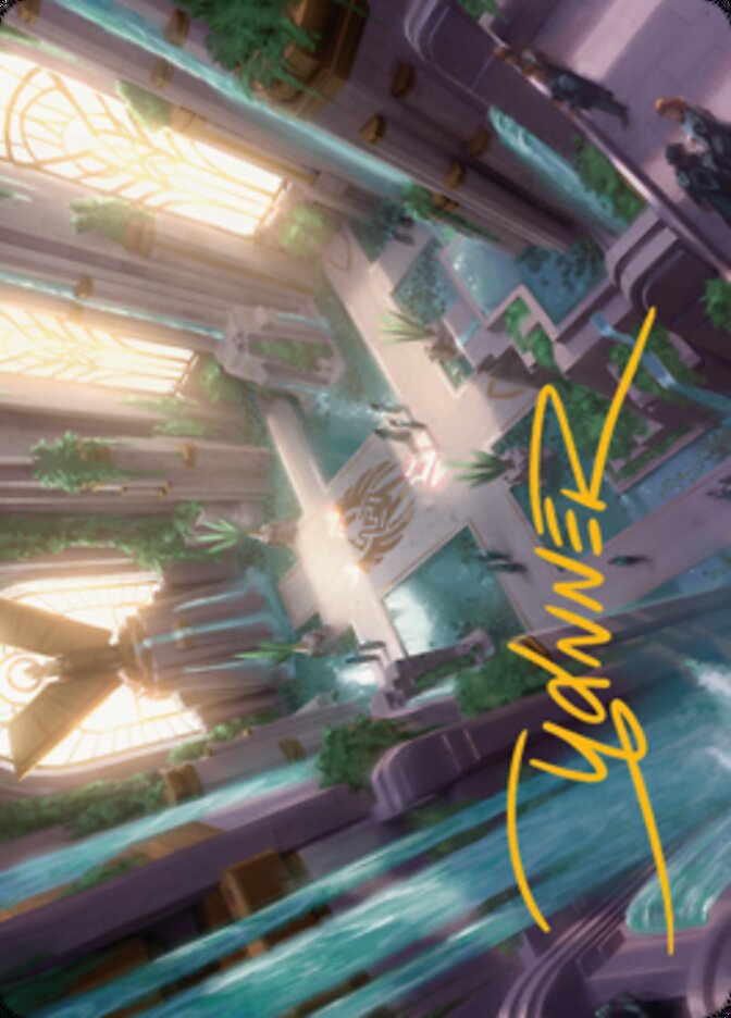 Spara's Headquarters Art Card (Gold-Stamped Signature) [Streets of New Capenna Art Series] - Evolution TCG