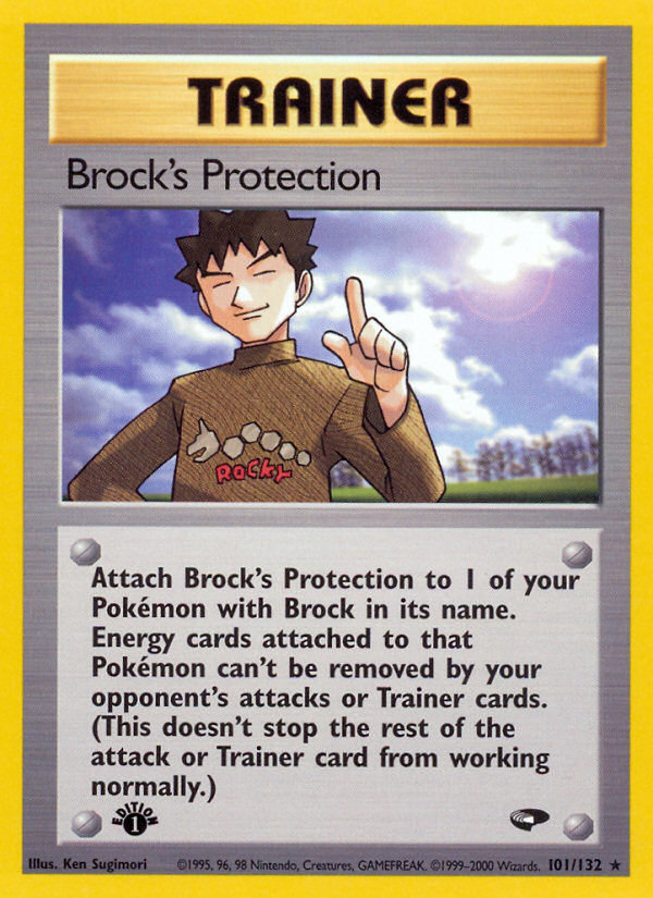Brock's Protection (101/132) [Gym Challenge 1st Edition] - Evolution TCG