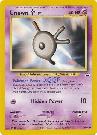 Unown [K] (58/64) [Neo Revelation Unlimited] - Evolution TCG