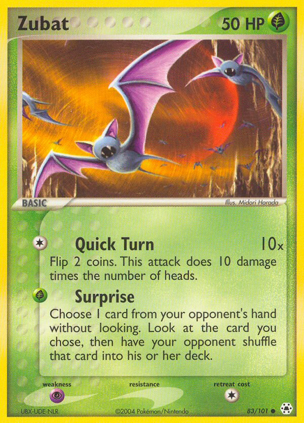 Zubat (83/101) [EX: Hidden Legends] - Evolution TCG