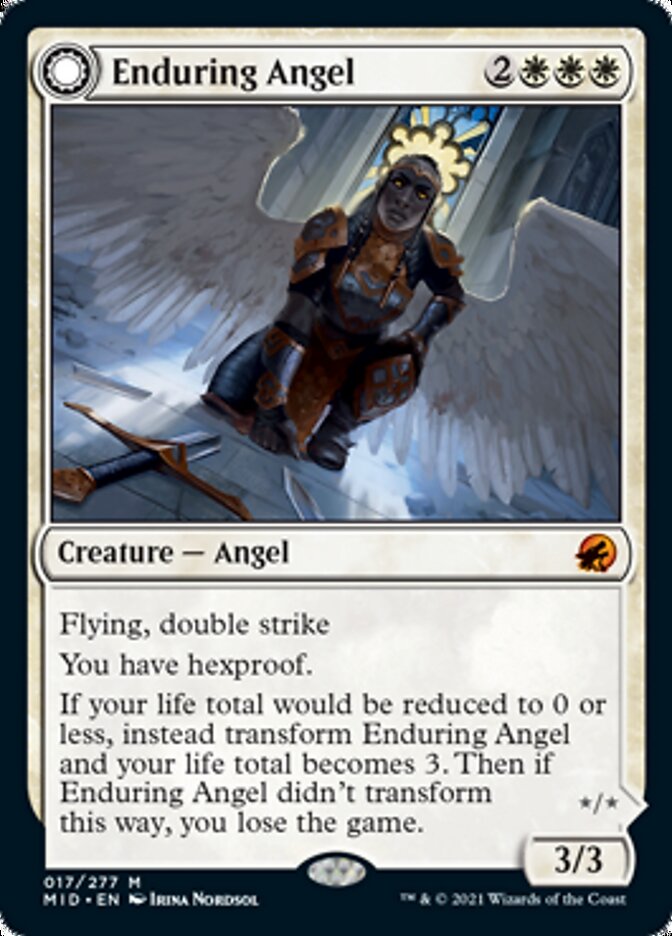 Enduring Angel // Angelic Enforcer [Innistrad: Midnight Hunt] - Evolution TCG