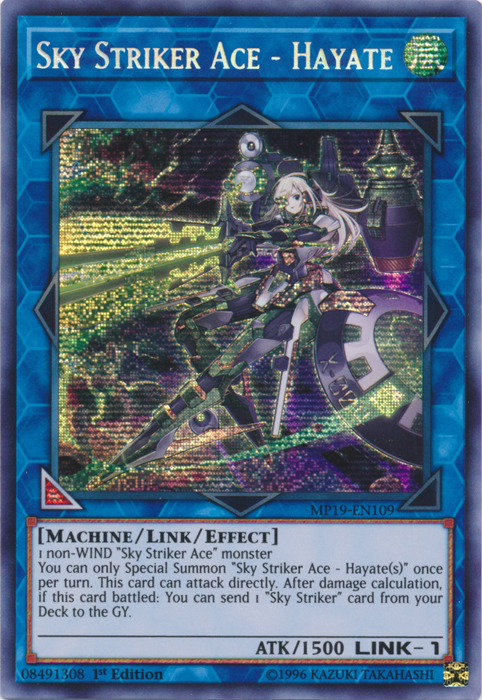 Sky Striker Ace - Hayate [MP19-EN109] Prismatic Secret Rare - Evolution TCG