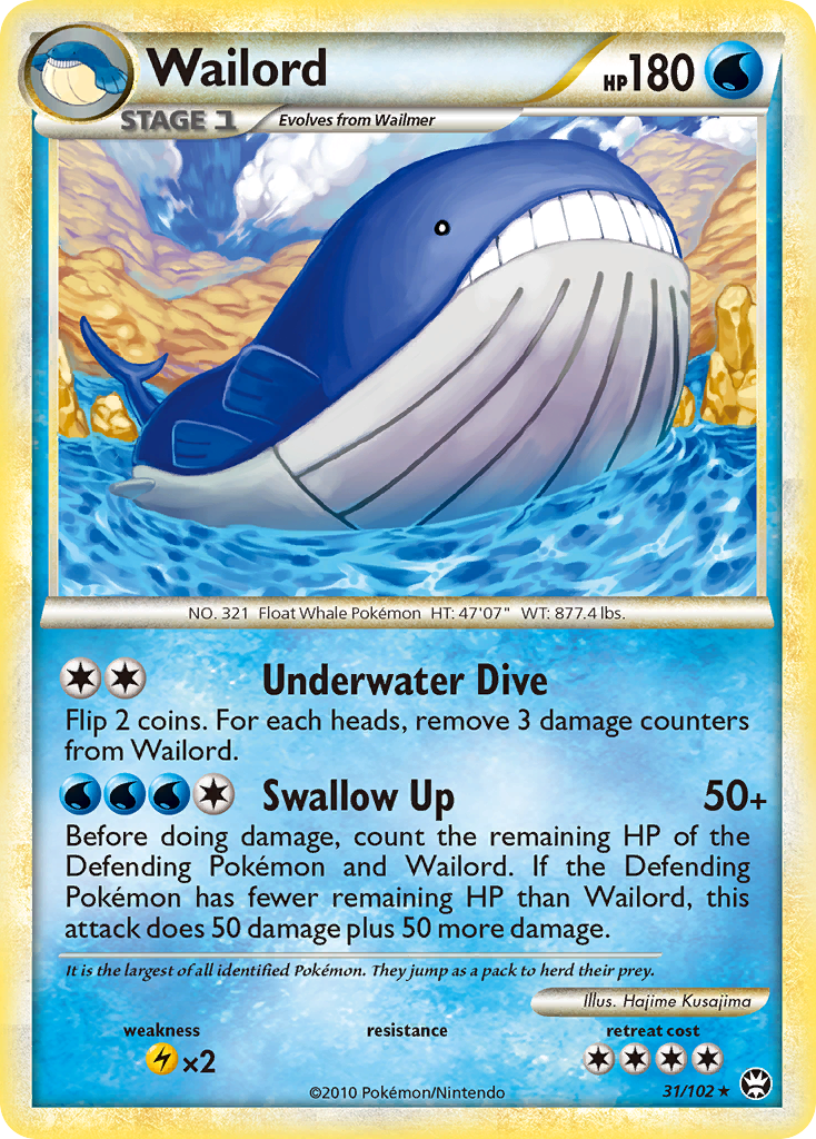 Wailord (31/102) [HeartGold & SoulSilver: Triumphant] - Evolution TCG
