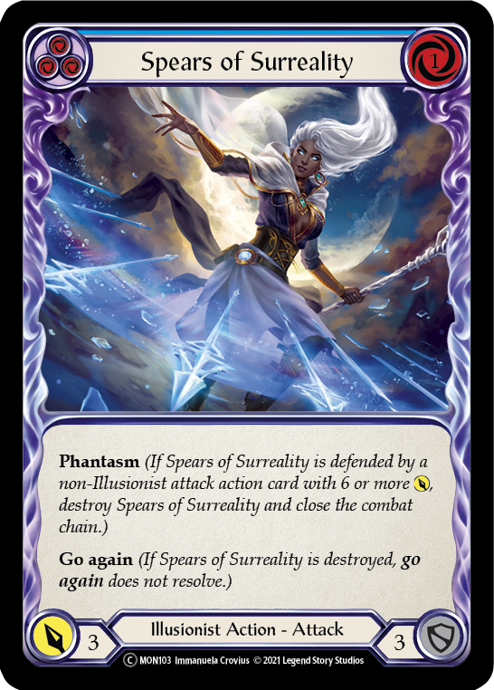 Spears of Surreality (Blue) [U-MON103] (Monarch Unlimited)  Unlimited Normal - Evolution TCG