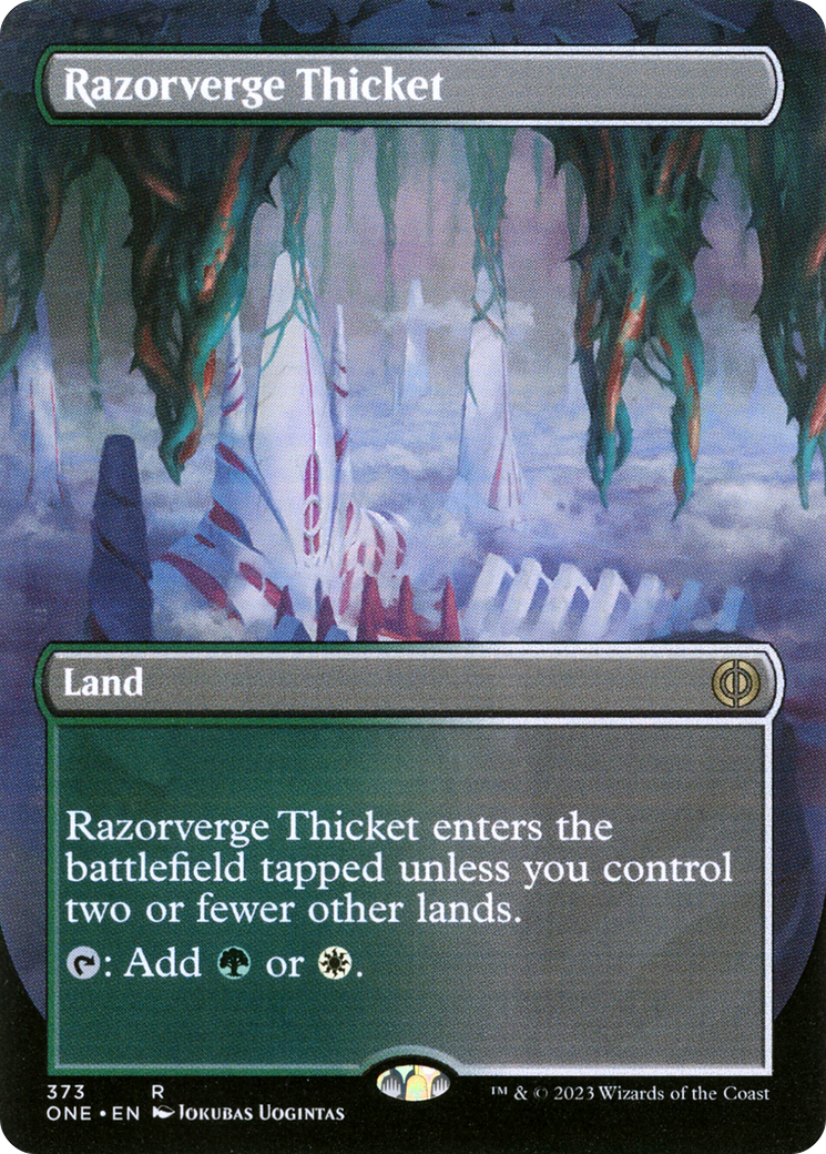 Razorverge Thicket (Borderless Alternate Art) [Phyrexia: All Will Be One] - Evolution TCG