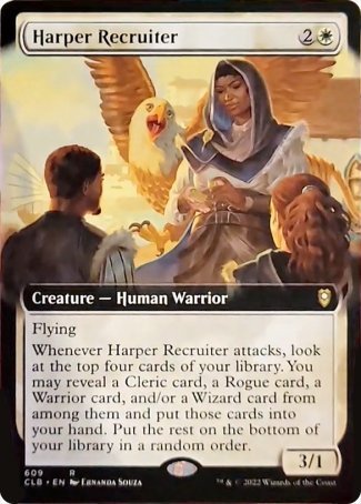 Harper Recruiter (Extended Art) [Commander Legends: Battle for Baldur's Gate] - Evolution TCG
