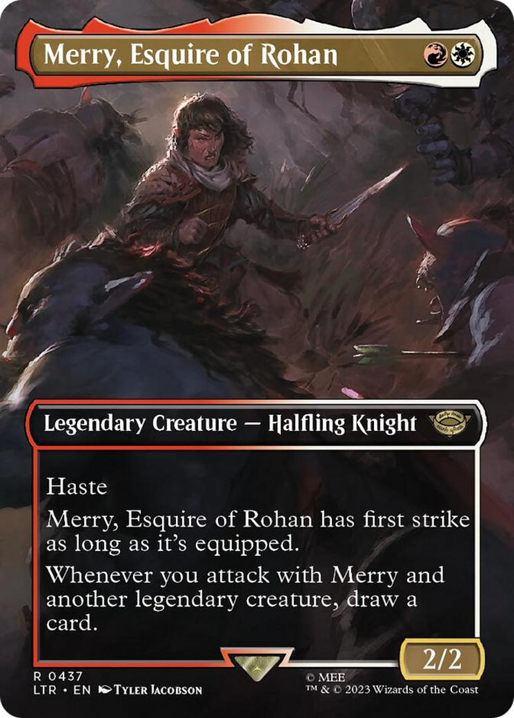 Merry, Esquire of Rohan (Borderless Alternate Art) [The Lord of the Rings: Tales of Middle-Earth] - Evolution TCG